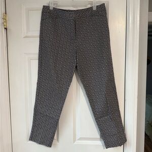 White House Black Market Geometric Black and White Women's Pants